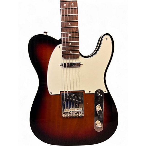 Used Squier Telecaster Custom 2 Tone Sunburst Solid Body Electric Guitar