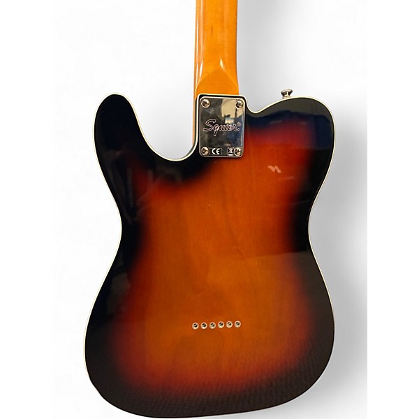 Used Squier Telecaster Custom 2 Tone Sunburst Solid Body Electric Guitar