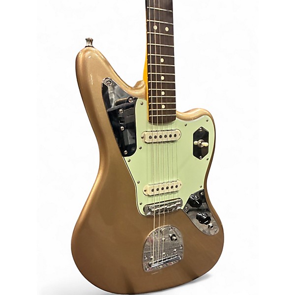 Used 2025 Fender American Professional Classic Jaguar Faded Firemist Gold Solid Body Electric Guitar