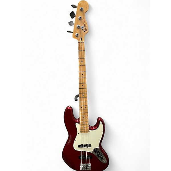 Used Fender Standard Jazz Bass Candy Apple Red Electric Bass Guitar