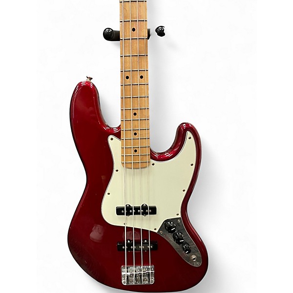 Used Fender Standard Jazz Bass Candy Apple Red Electric Bass Guitar