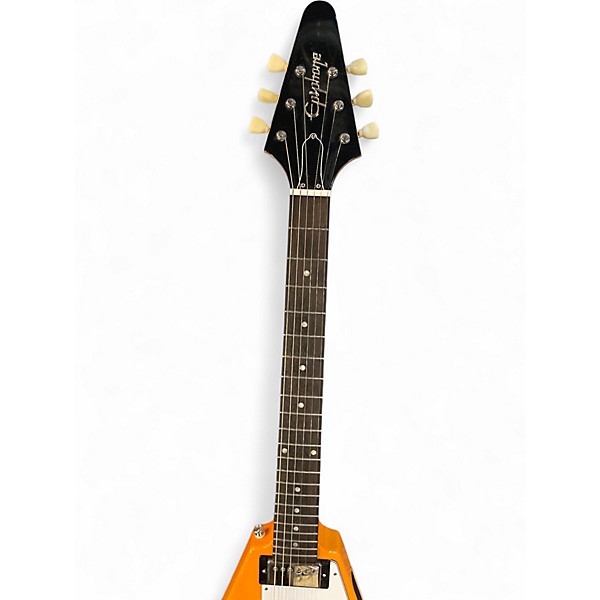 Used 2024 Epiphone Flying V Citrus Sparkle Solid Body Electric Guitar