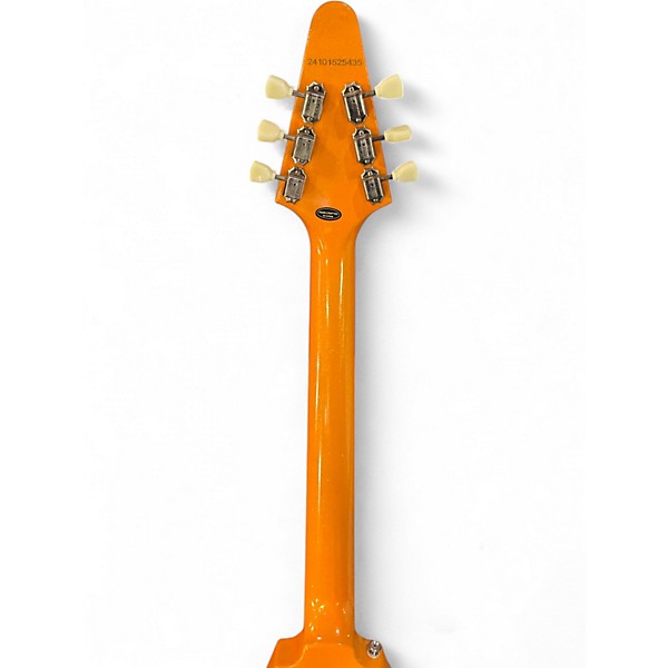 Used 2024 Epiphone Flying V Citrus Sparkle Solid Body Electric Guitar