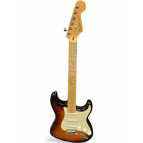 Used Fender American Deluxe Stratocaster 3 Color Sunburst Solid Body Electric Guitar