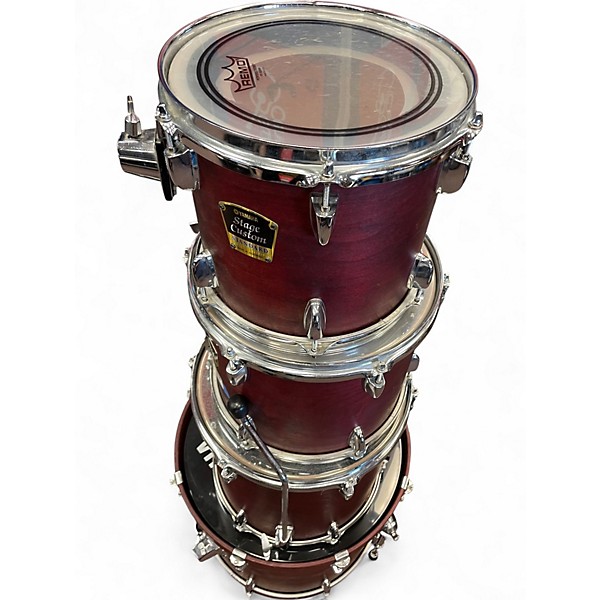 Used Yamaha 4 Piece Stage Custom Maroon Drum Kit