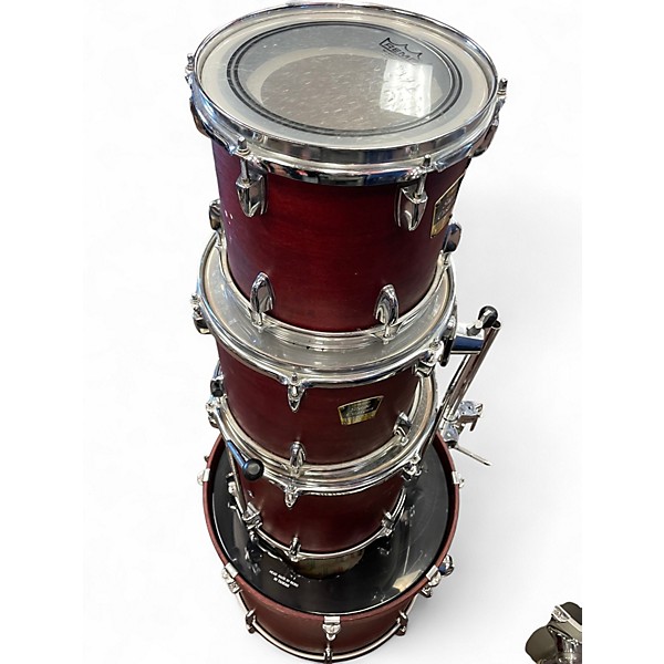 Used Yamaha 4 Piece Stage Custom Maroon Drum Kit