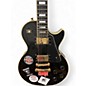 Used Epiphone Les Paul Custom Black and Gold Solid Body Electric Guitar