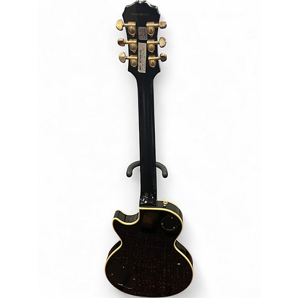 Used Epiphone Les Paul Custom Black and Gold Solid Body Electric Guitar