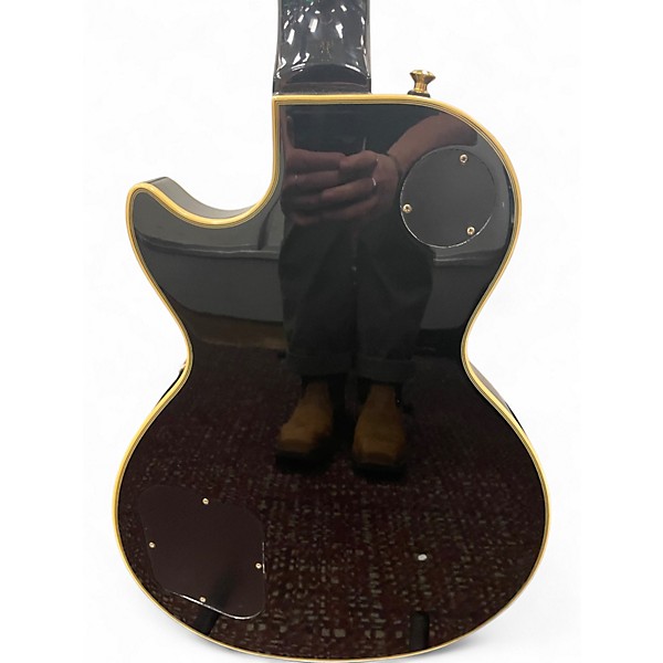 Used Epiphone Les Paul Custom Black and Gold Solid Body Electric Guitar