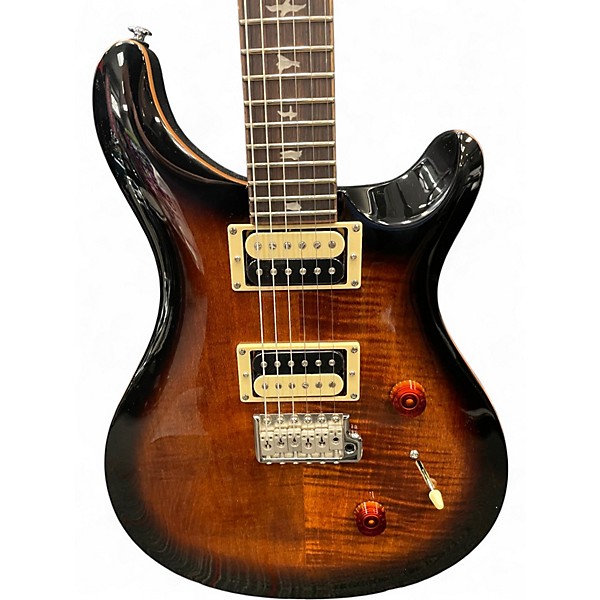 Used PRS SE Custom 24 black gold Solid Body Electric Guitar