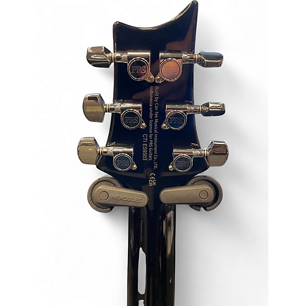 Used PRS SE Custom 24 black gold Solid Body Electric Guitar