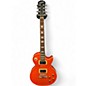 Used Epiphone Les Paul Classic Quilt top Orange Solid Body Electric Guitar thumbnail