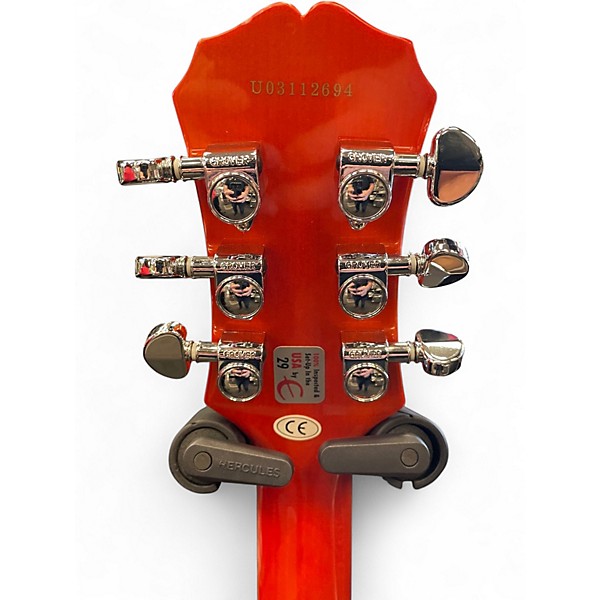 Used Epiphone Les Paul Classic Quilt top Orange Solid Body Electric Guitar