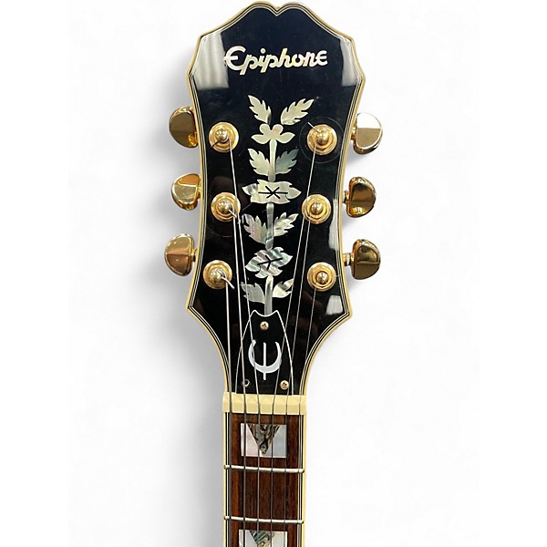 Used 2004 Epiphone Sheraton Vintage Sunburst Hollow Body Electric Guitar