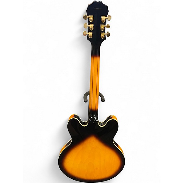Used 2004 Epiphone Sheraton Vintage Sunburst Hollow Body Electric Guitar