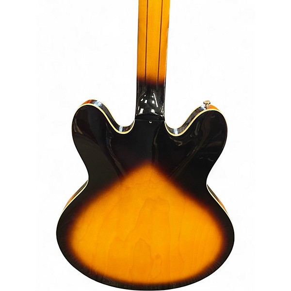 Used 2004 Epiphone Sheraton Vintage Sunburst Hollow Body Electric Guitar