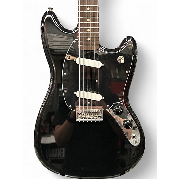 Used 2024 Fender PLAYER II MUSTANG Black Solid Body Electric Guitar