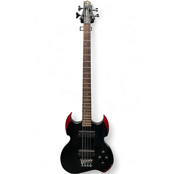 Used Samick GREG BENNETT BLACK AND RED Electric Bass Guitar
