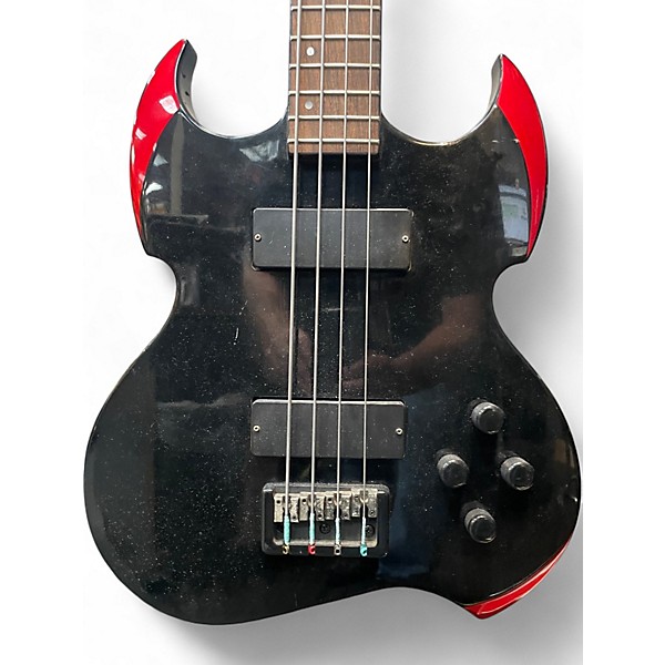 Used Samick GREG BENNETT BLACK AND RED Electric Bass Guitar