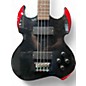 Used Samick GREG BENNETT BLACK AND RED Electric Bass Guitar