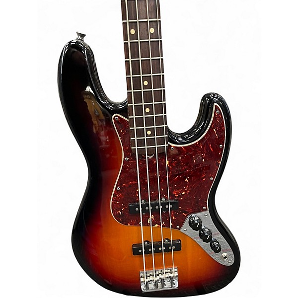 Used Fender AM STANDARD J BASS RW 3TS 2 Tone Sunburst Electric Bass Guitar