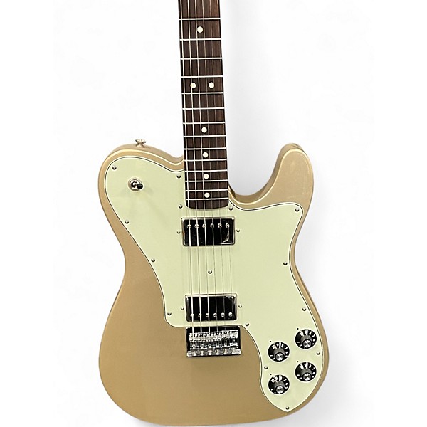 Used Fender Chris Shiflett Telecaster Deluxe Shoreline Gold Solid Body Electric Guitar