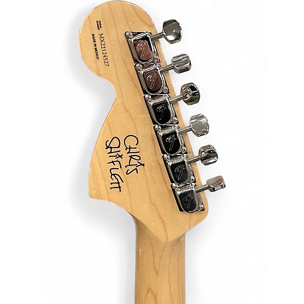Used Fender Chris Shiflett Telecaster Deluxe Shoreline Gold Solid Body Electric Guitar
