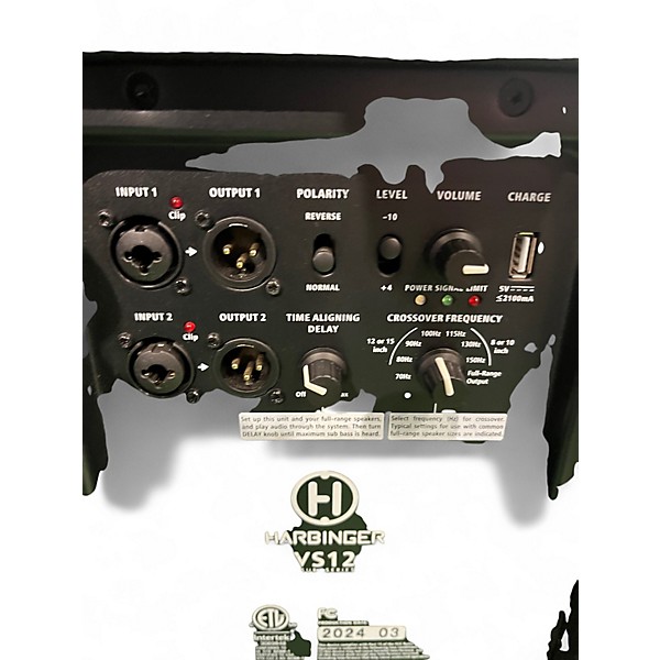 Used Harbinger Vs12 Powered Subwoofer