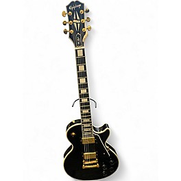 Used Epiphone Les Paul Custom Black Solid Body Electric Guitar