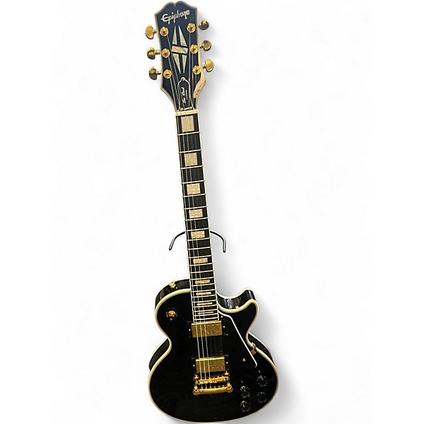 Used Epiphone Les Paul Custom Black Solid Body Electric Guitar