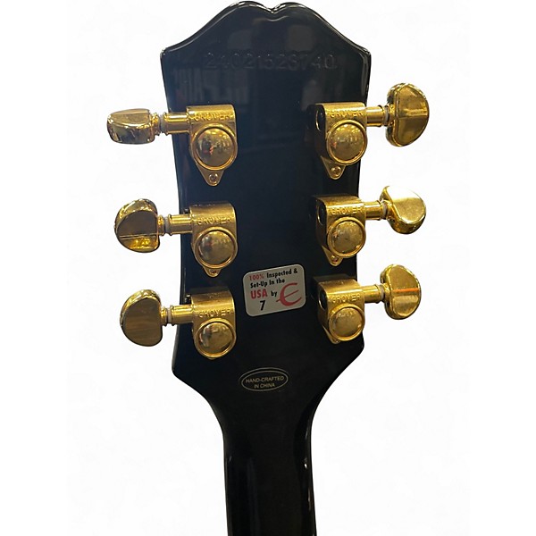 Used Epiphone Les Paul Custom Black Solid Body Electric Guitar