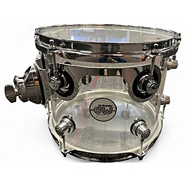 Used DW 8X10 design series acrylic tom Clear Drum