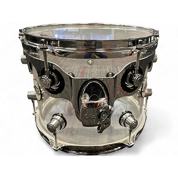 Used DW 8X10 design series acrylic tom Clear Drum