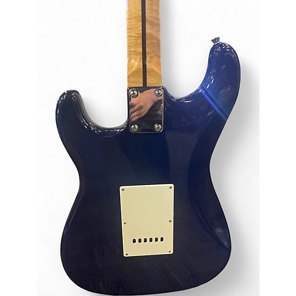 Used Johnson Double Cut DARK BLUE Solid Body Electric Guitar