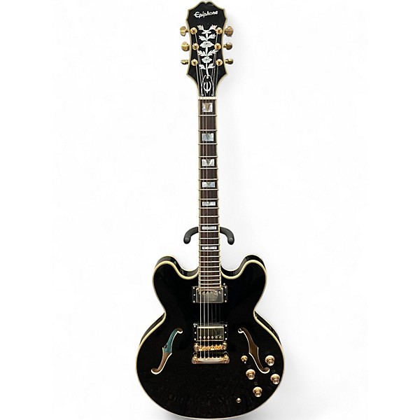 Used Epiphone SHERATON II PRO Black Hollow Body Electric Guitar