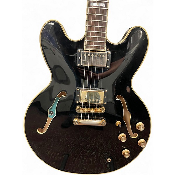 Used Epiphone SHERATON II PRO Black Hollow Body Electric Guitar