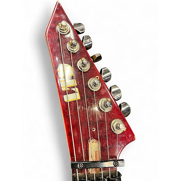 Used ESP M-100FM Red Solid Body Electric Guitar