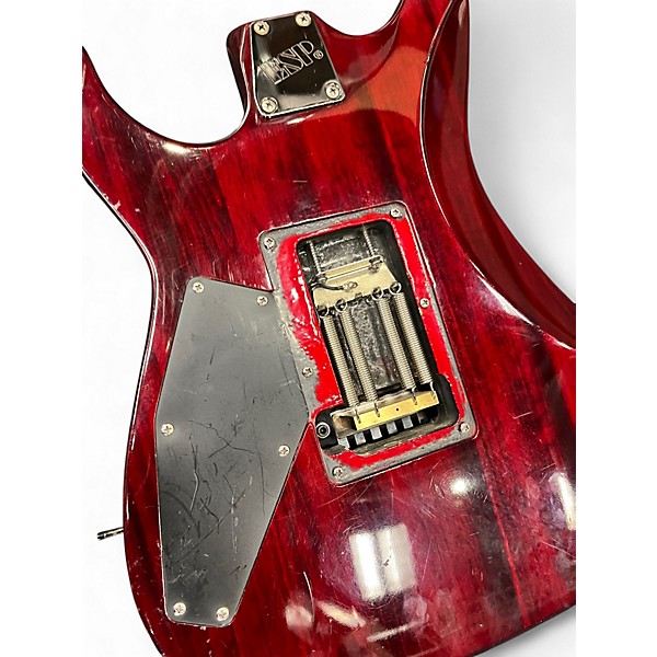 Used ESP M-100FM Red Solid Body Electric Guitar