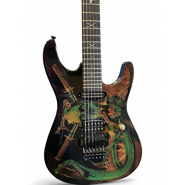 Used ESP George Lynch Skulls and Snakes Print Solid Body Electric Guitar