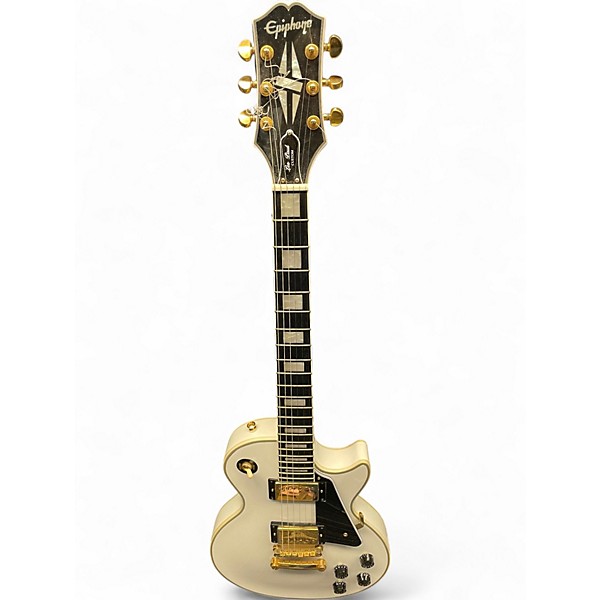 Used Epiphone Les Paul Custom White Alpine White Solid Body Electric Guitar