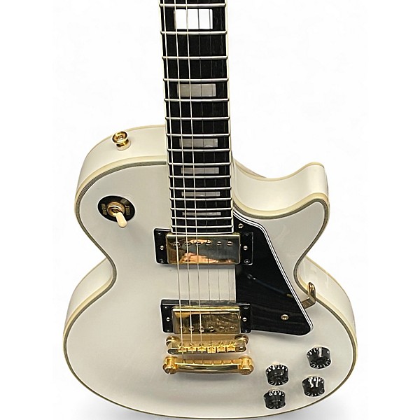 Used Epiphone Les Paul Custom White Alpine White Solid Body Electric Guitar
