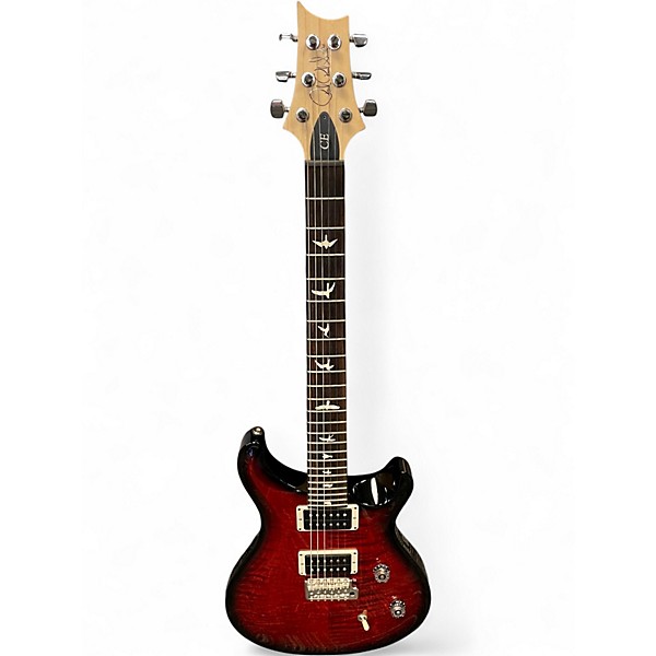 Used PRS CE24 Trans Red Burst Solid Body Electric Guitar