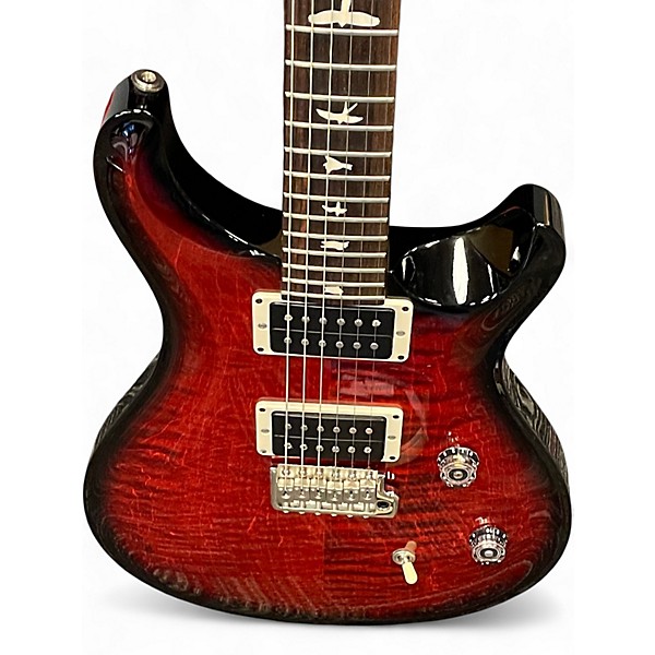 Used PRS CE24 Trans Red Burst Solid Body Electric Guitar