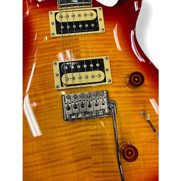 Used PRS SE Custom 22 Semi-Hollowbody 2 Tone Sunburst Hollow Body Electric Guitar