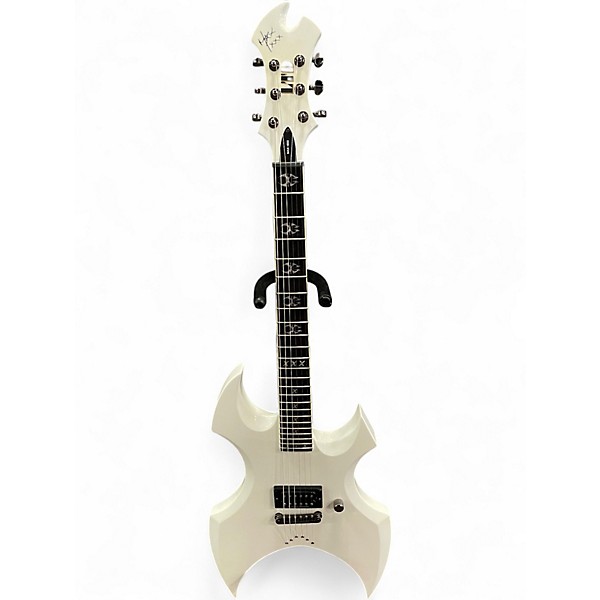 Used ESP LTD MC 500 Max Cavalera Signature Snow White Solid Body Electric Guitar