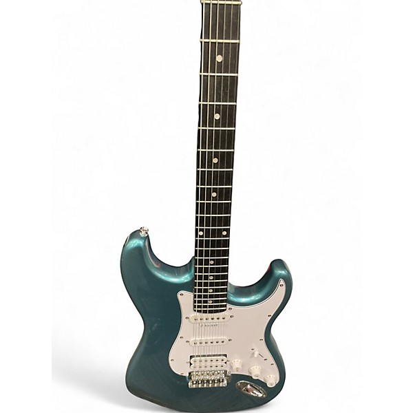 Used Donner standard series blue Solid Body Electric Guitar