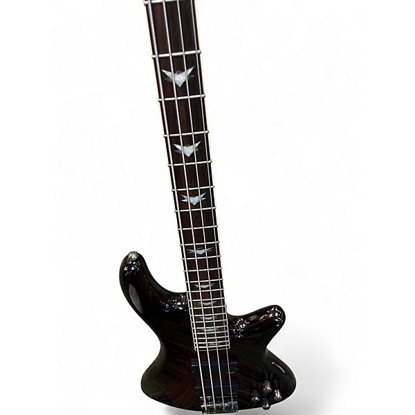 Used Schecter Guitar Research Stiletto Elite 4 String Black Cherry Electric Bass Guitar