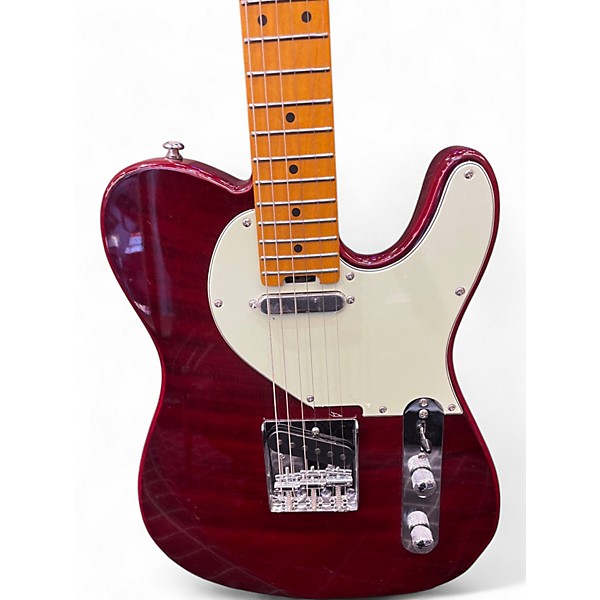 Used Eart Nk-C1 Transparent Red Solid Body Electric Guitar