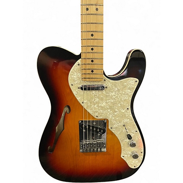Used Fender American Deluxe Telecaster Thinline 3 Color Sunburst Hollow Body Electric Guitar