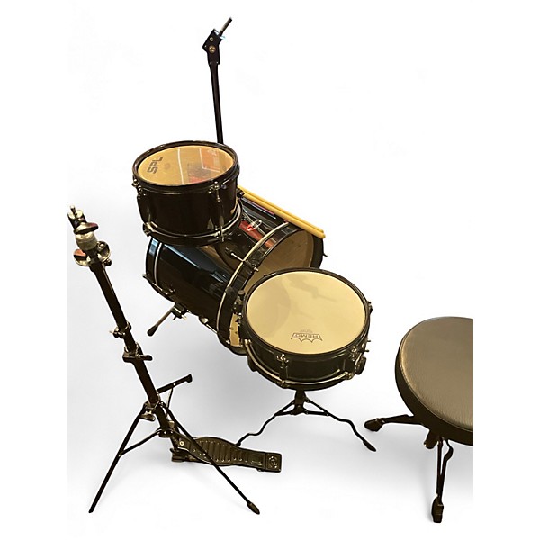 Used SPL 3 Piece LIL KICKER SHELL PACK Black Drum Kit